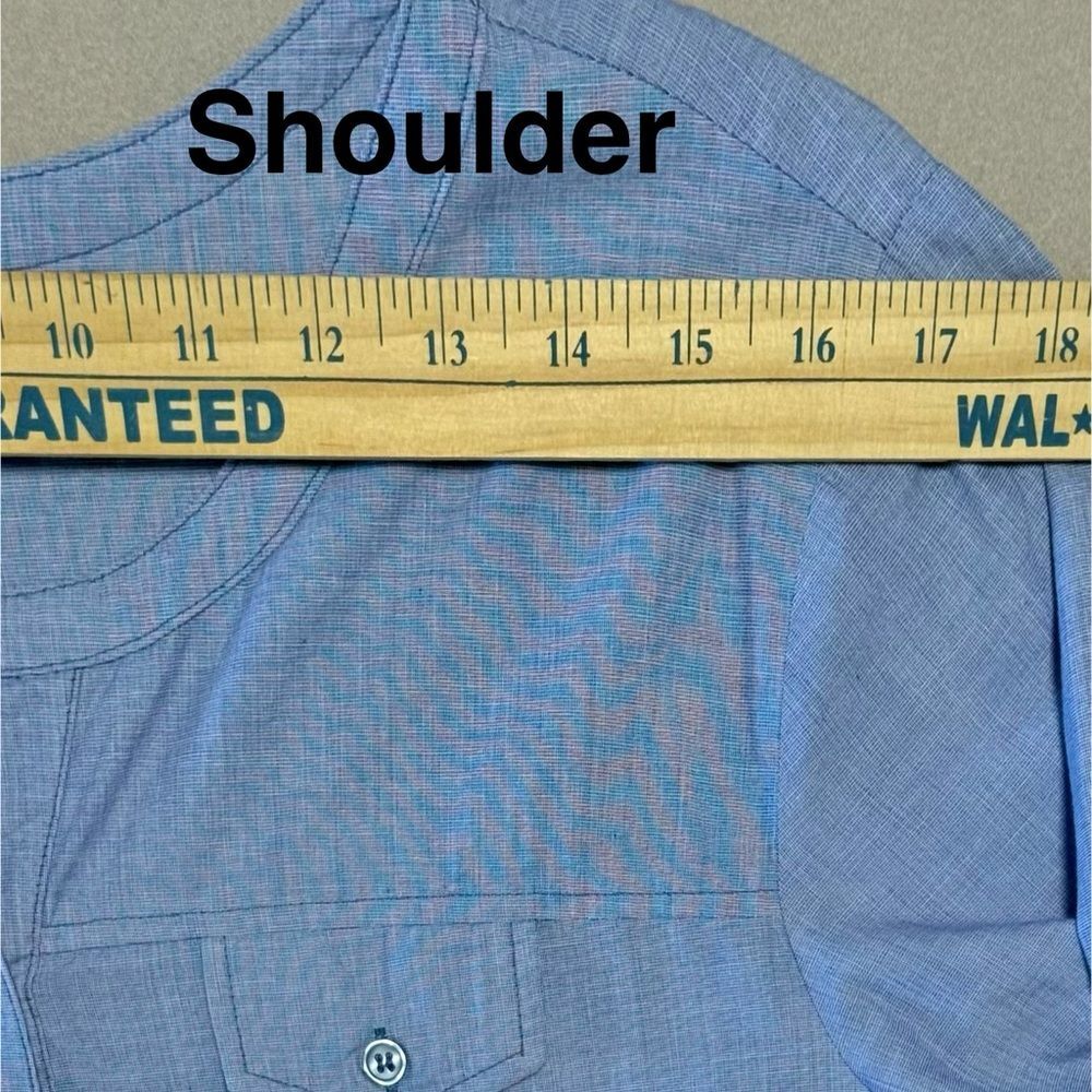 Harve Benard Light Blue Button Down Shirt 💯 % Cotton - Picture 5 of 10